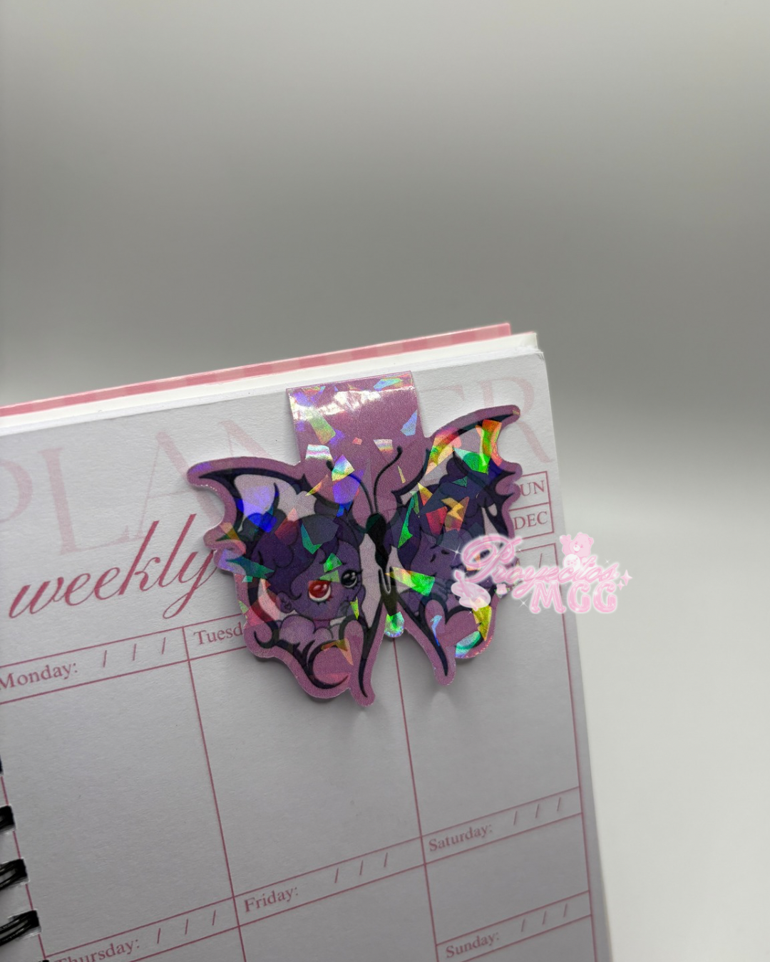 Purple SadGirl Butterfly Holo Magnetic Bookmark