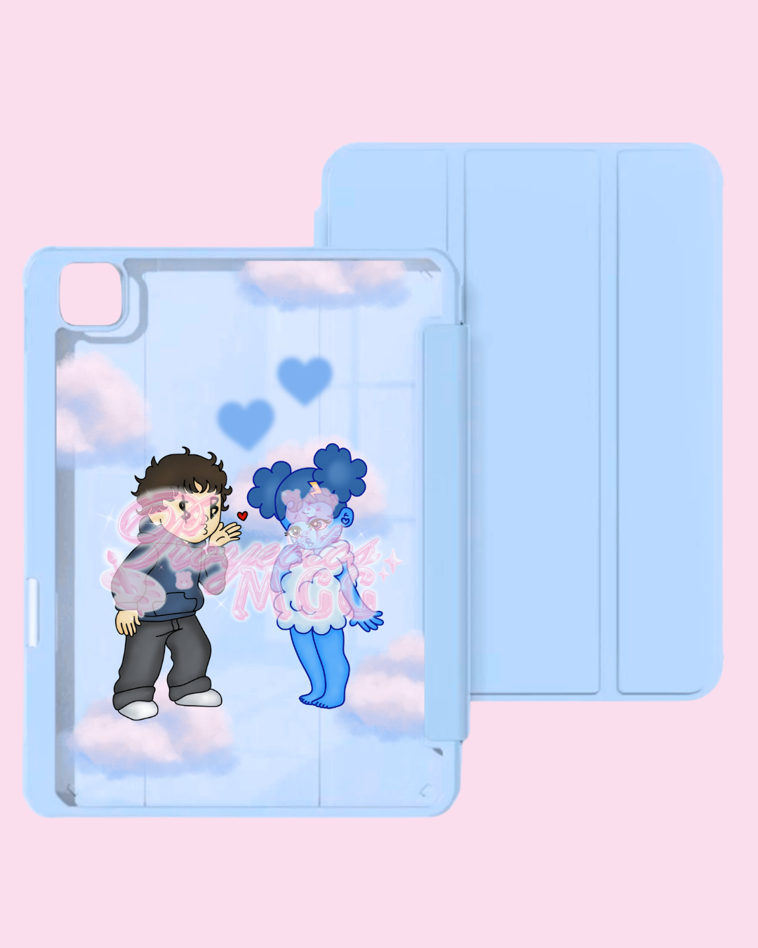 Blu SadBoy & SadGirl Trifold Clear Ipad Case