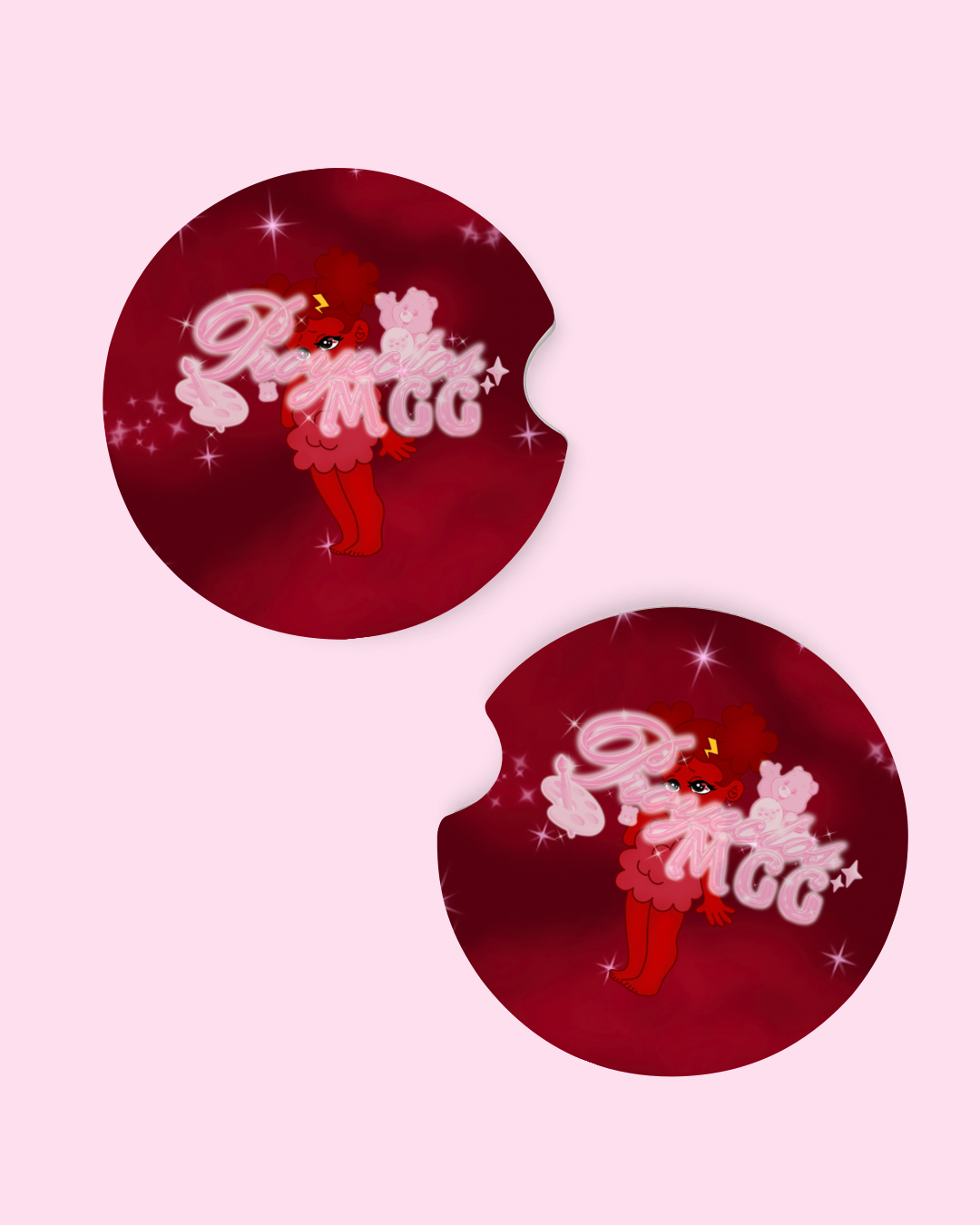 Red SadGirl Car Coaster
