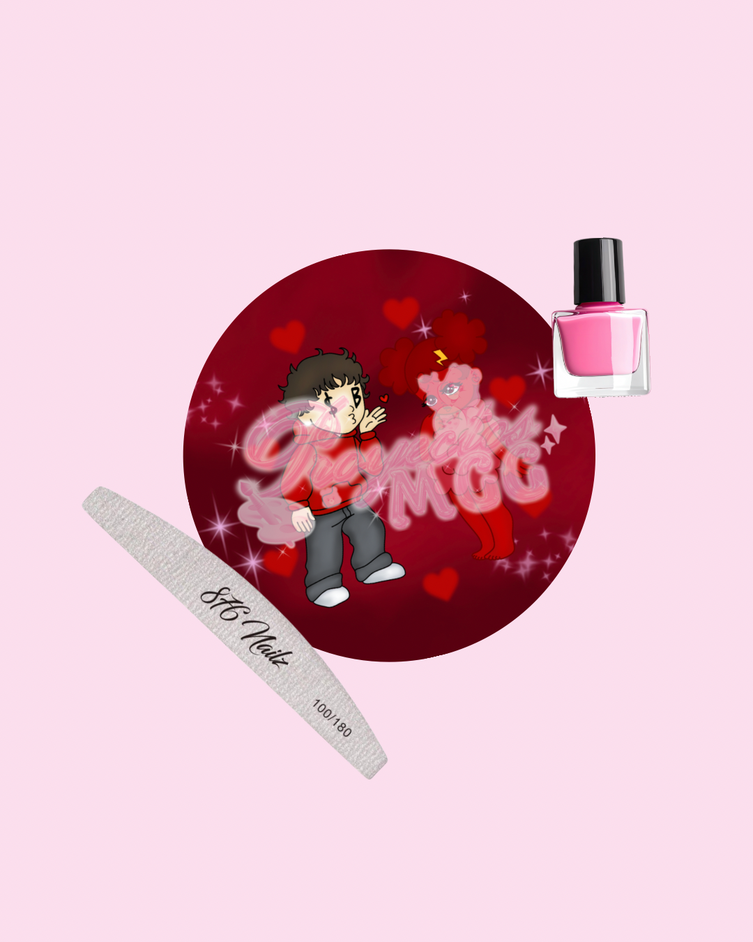 Red SadBoy & SadGirl Nail Art Palette