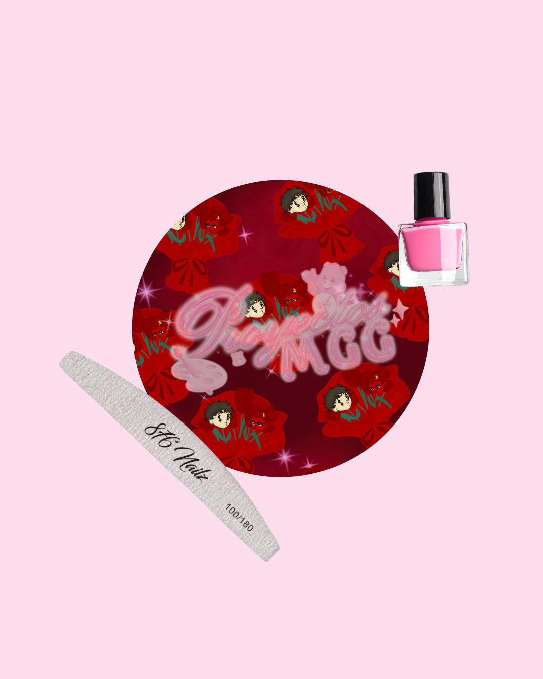 Red SadBoy & SadGirl Ramo Nail Art Palette