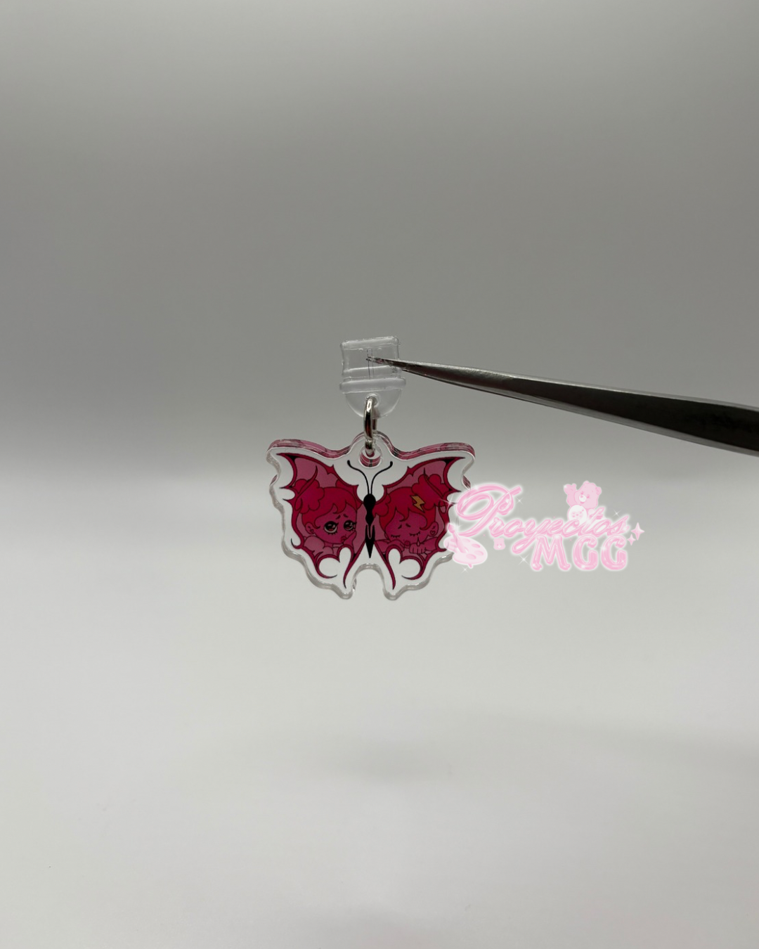 Pink SadGirl Butterfly Acrylic Usb-C Dust Plug