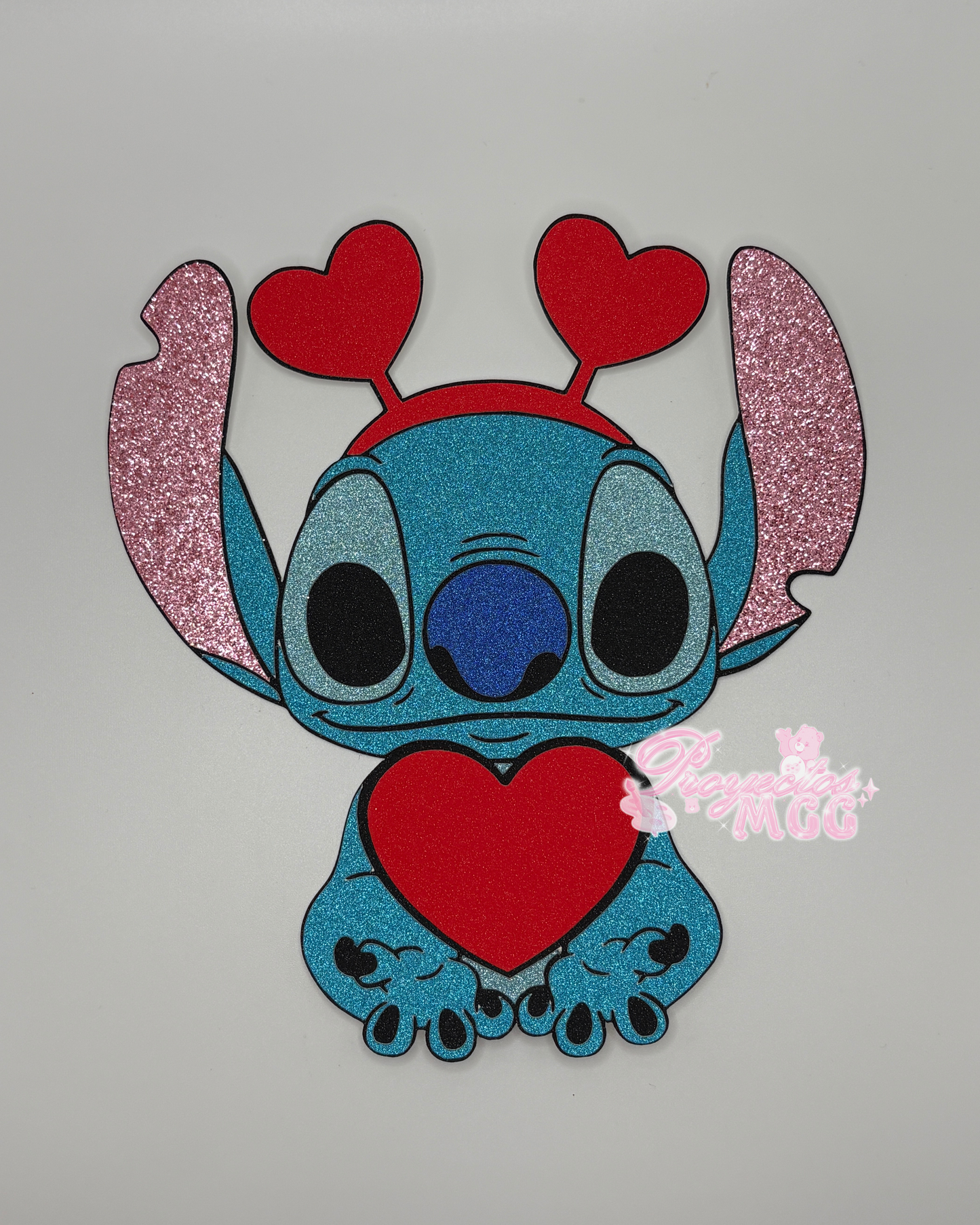 Blue Koala w/ Heart Bouquet Topper
