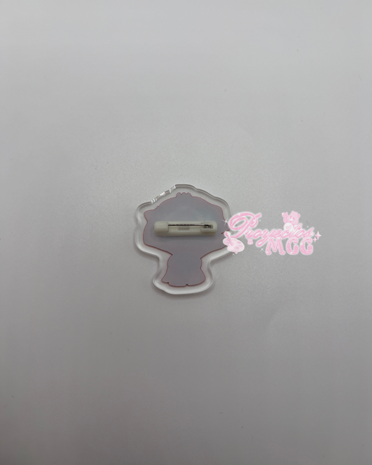 Red SadBoy & SadGirl Ramo Acrylic Pin