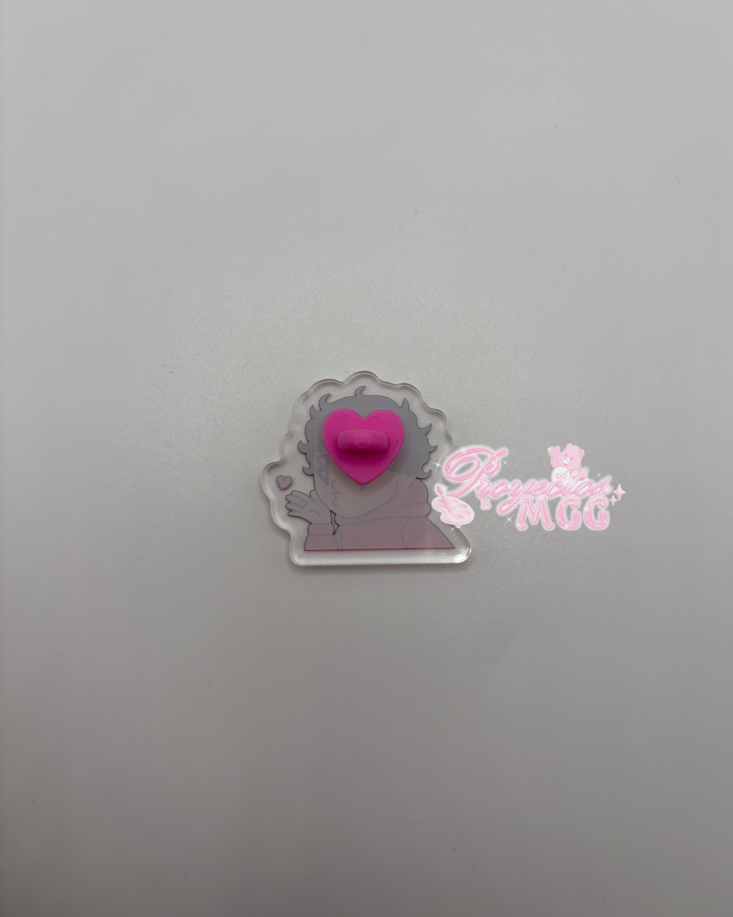 Pink SadBoy Peeker Acrylic Pin