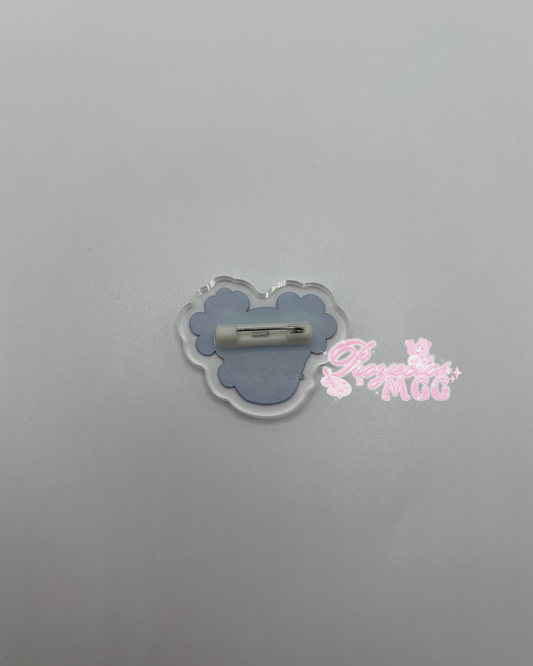 SadGirl Face Acrylic Pin