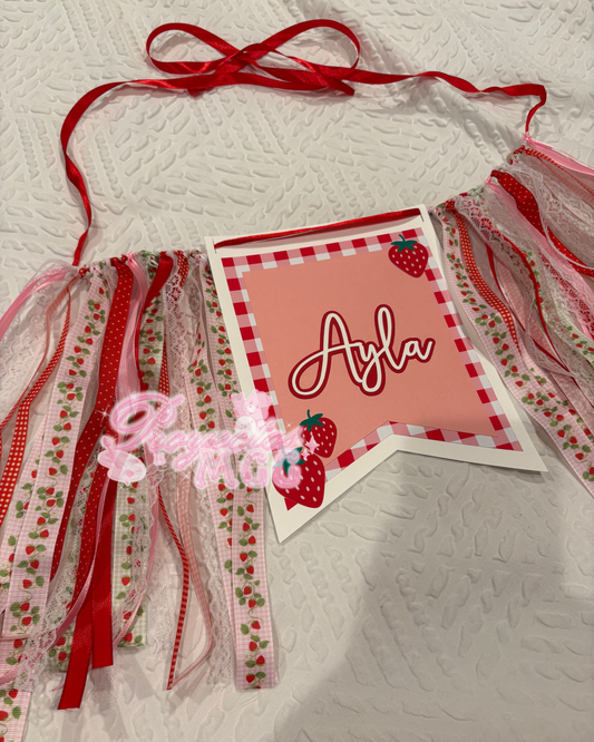 Strawberry High Chair Banner