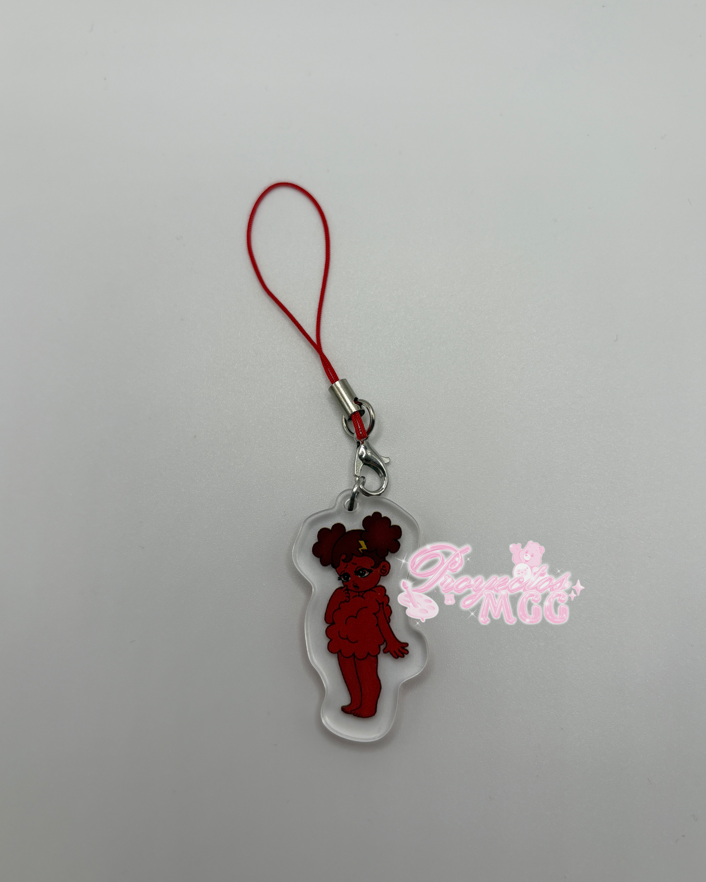 Red SadGirl Acrylic Phone Charm
