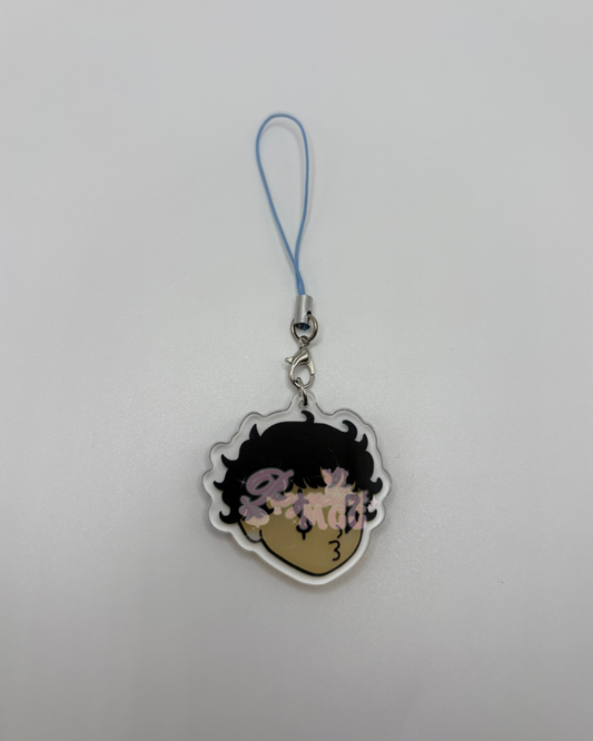 SadBoy Face Acrylic Phone Charm
