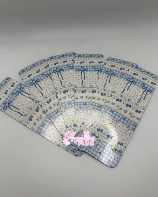 Blue Bow Laminated Bookmark