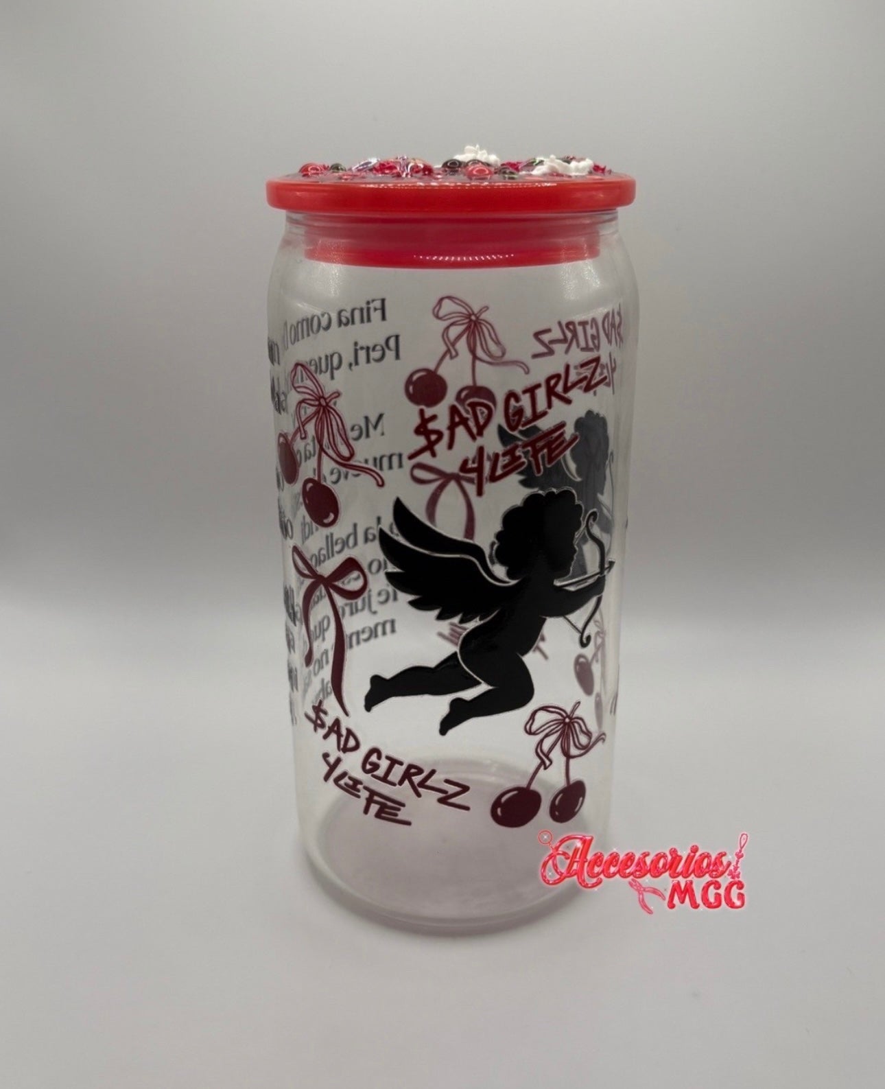 La Cherry SadGirl 16oz. Glass Cup