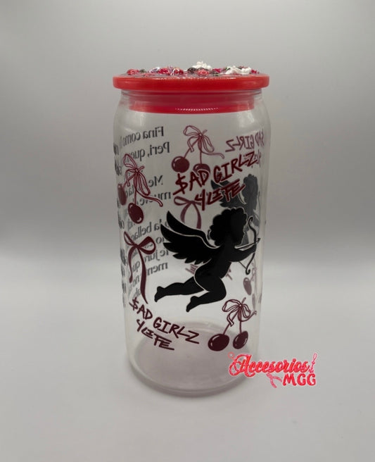 La Cherry SadGirl 16oz. Glass Cup
