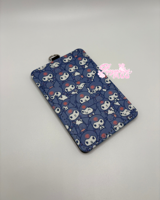 Purple Bunny ID Badge Holder