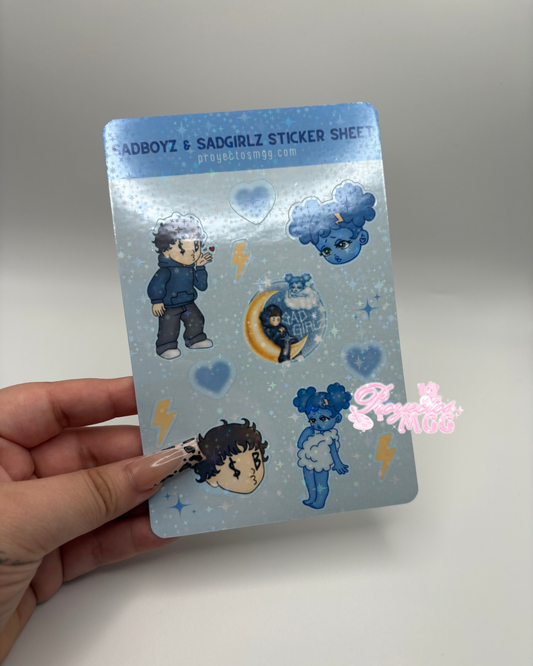 SadBoy & SadGirl Holo Sticker Sheet
