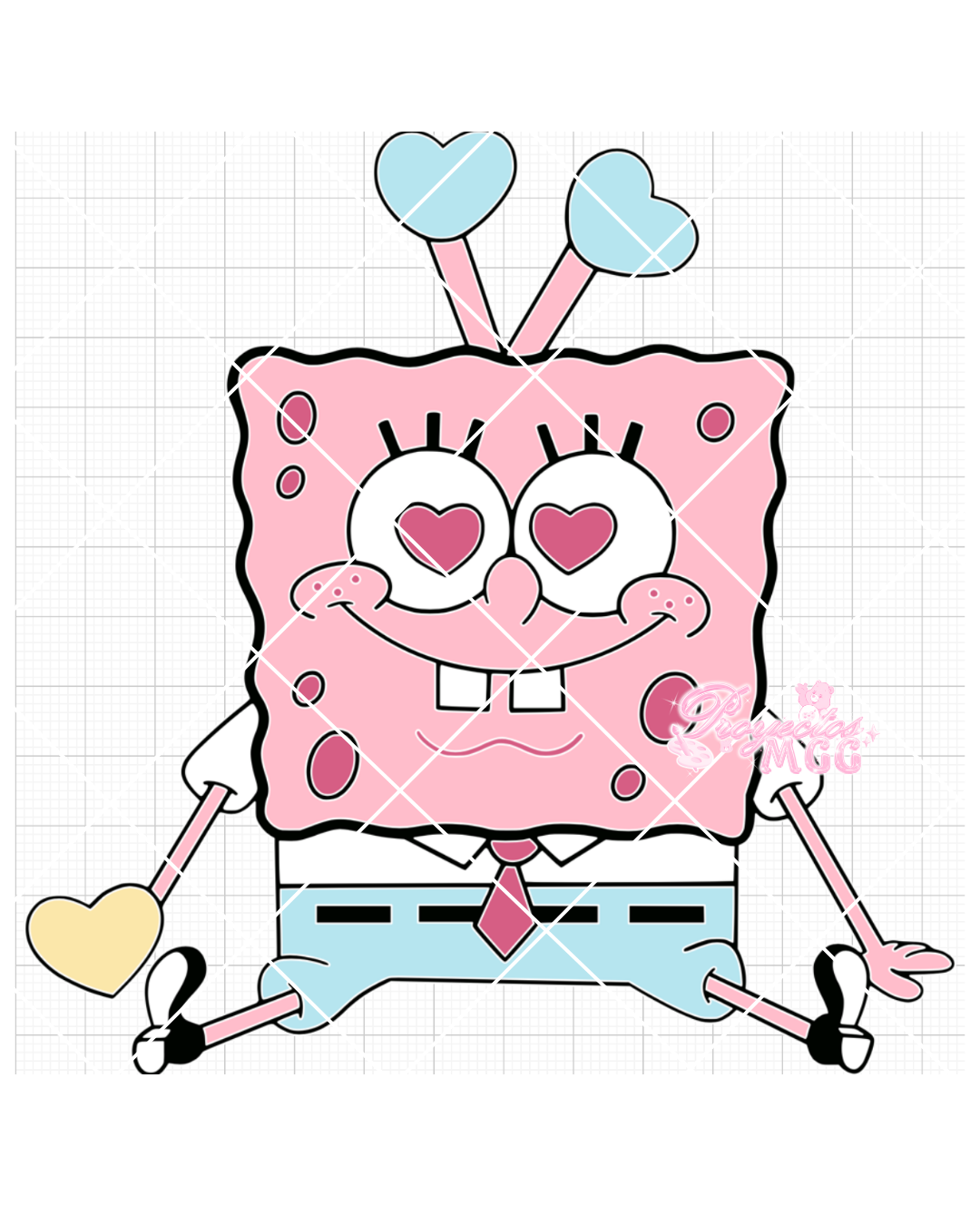 Sponge Pink Vday SVG Digital File