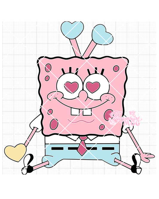 Sponge Pink Vday SVG Digital File
