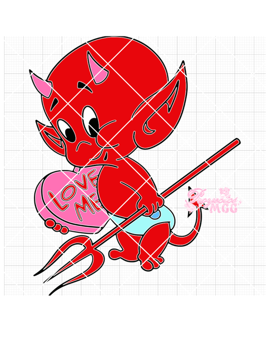 Hot Stuff “Love Me” SVG Digital File