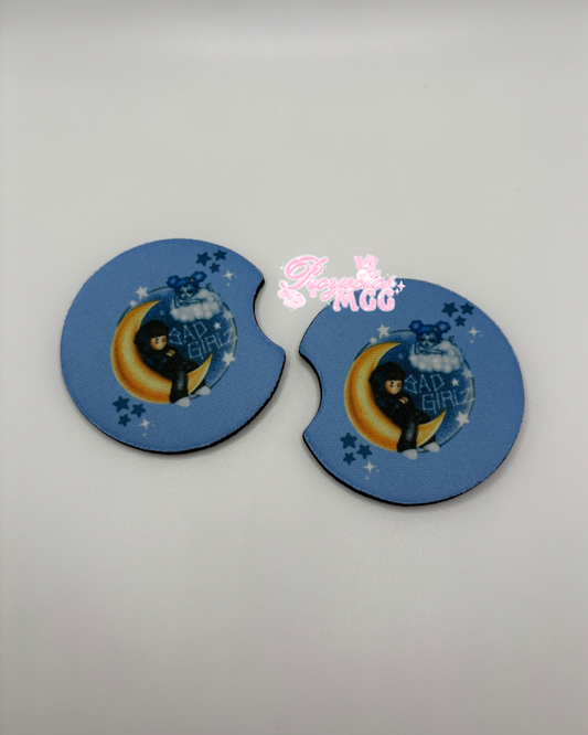 SadGirl Luna Car Coasters