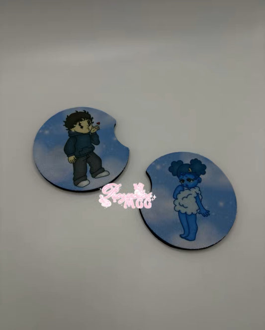 SadBoy & SadGirl Car Coasters