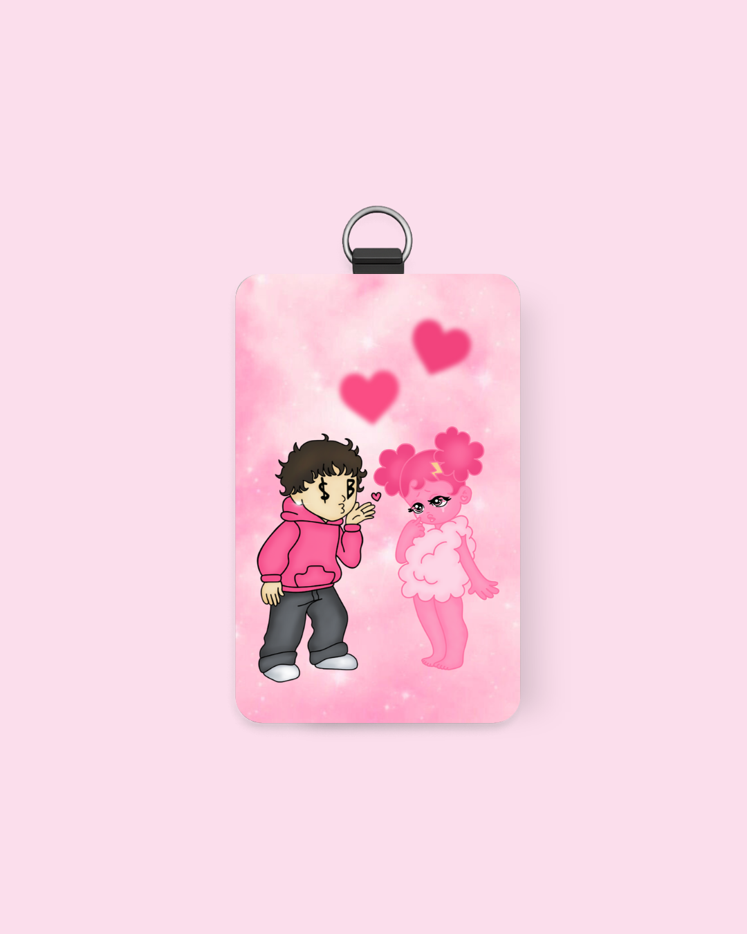 Pink SadBoy & SadGirl ID Badge Holder