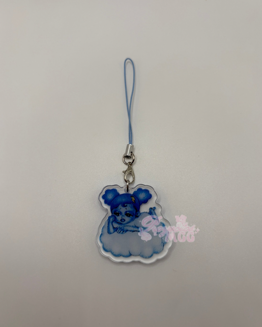 SadGirl Cloud Acrylic Phone Charm