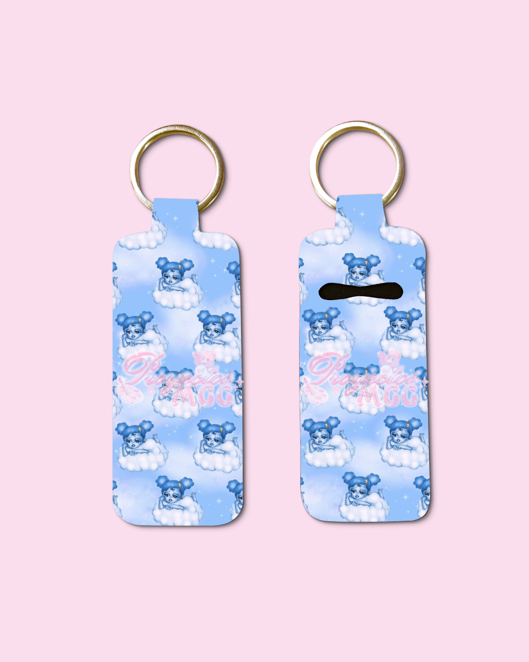 SadGirl Cloud Chapstick Holder Keychain