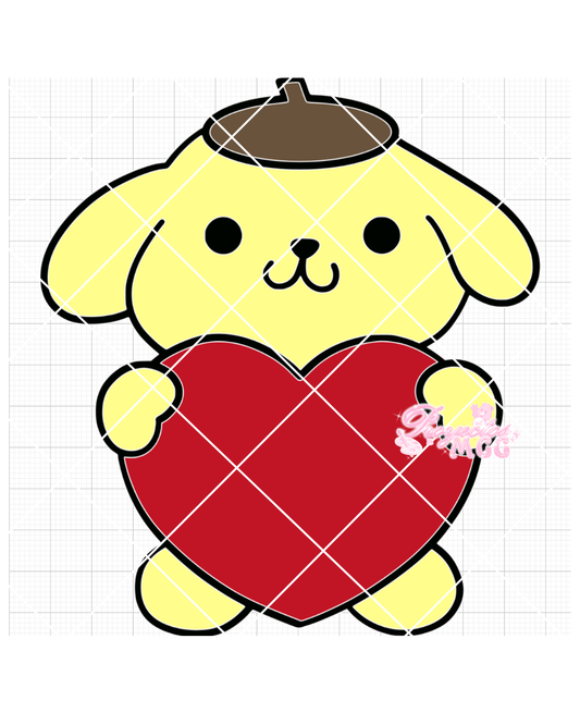 PomPom w/ Heart SVG Digital File