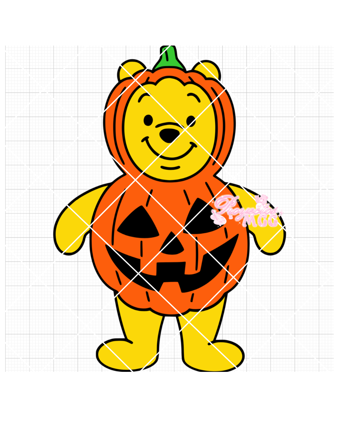 Winnie Pumpkin SVG Digital File