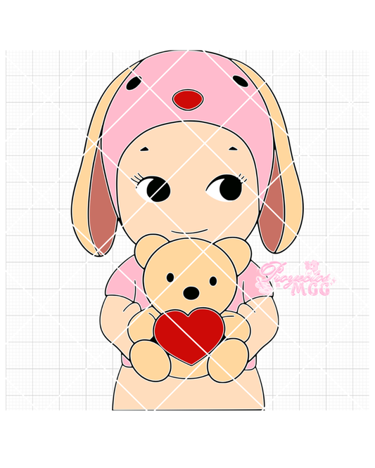 Sonny w/ Teddy Heart SVG Digital File
