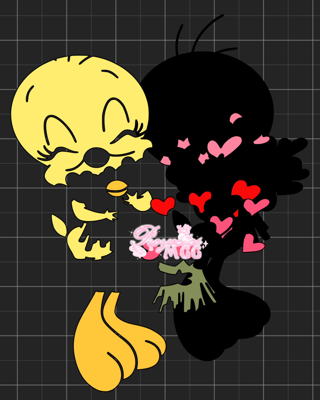 Tweet Heart Flowers SVG Digital File