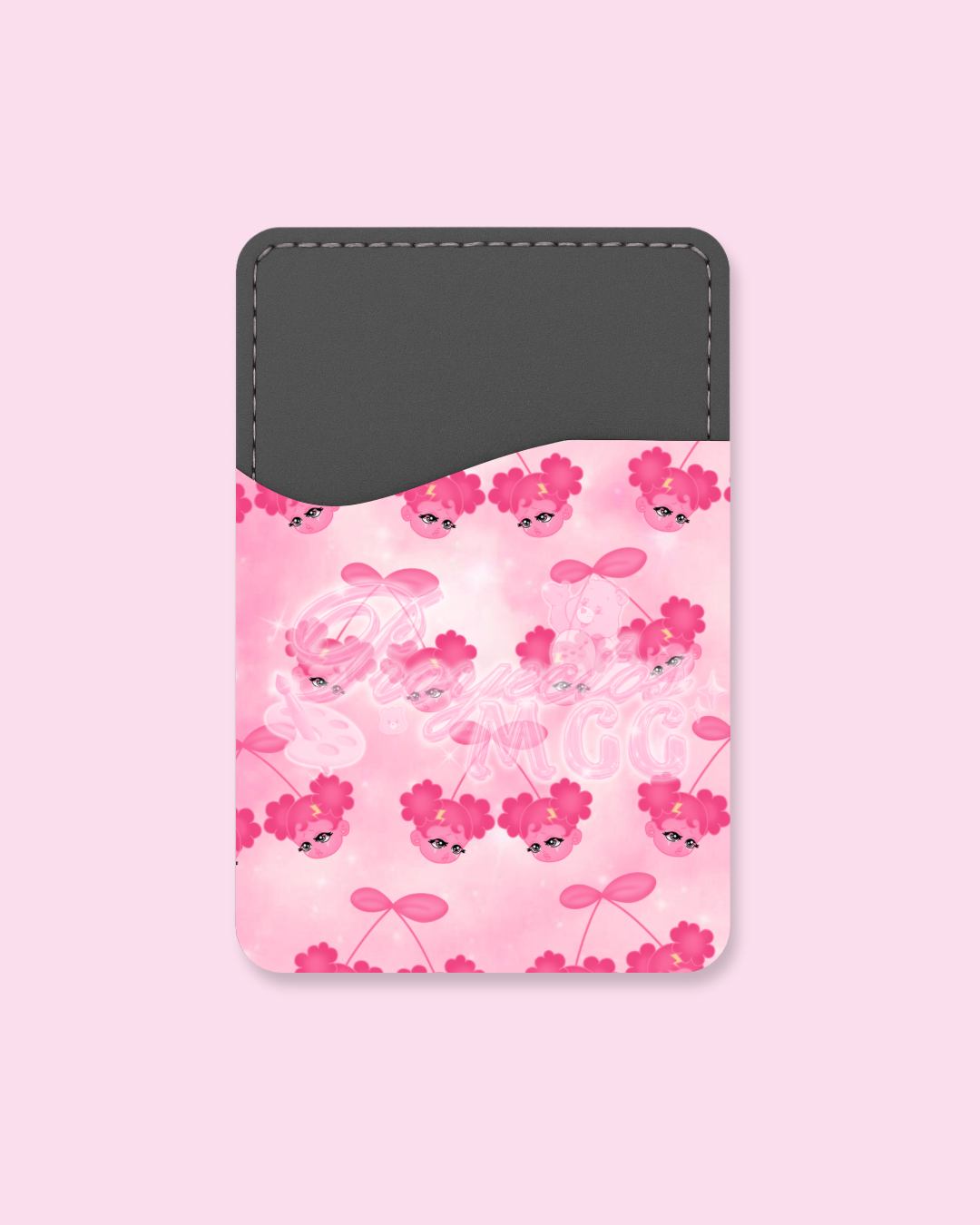 Pink SadGirl Cherry Phone Card Holder