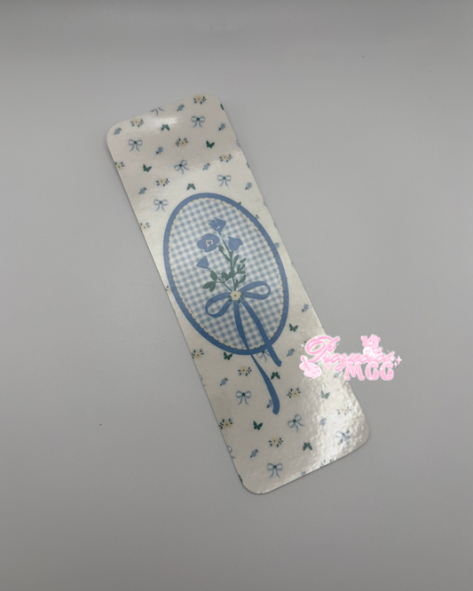 Coquette Blue Laminated Bookmark