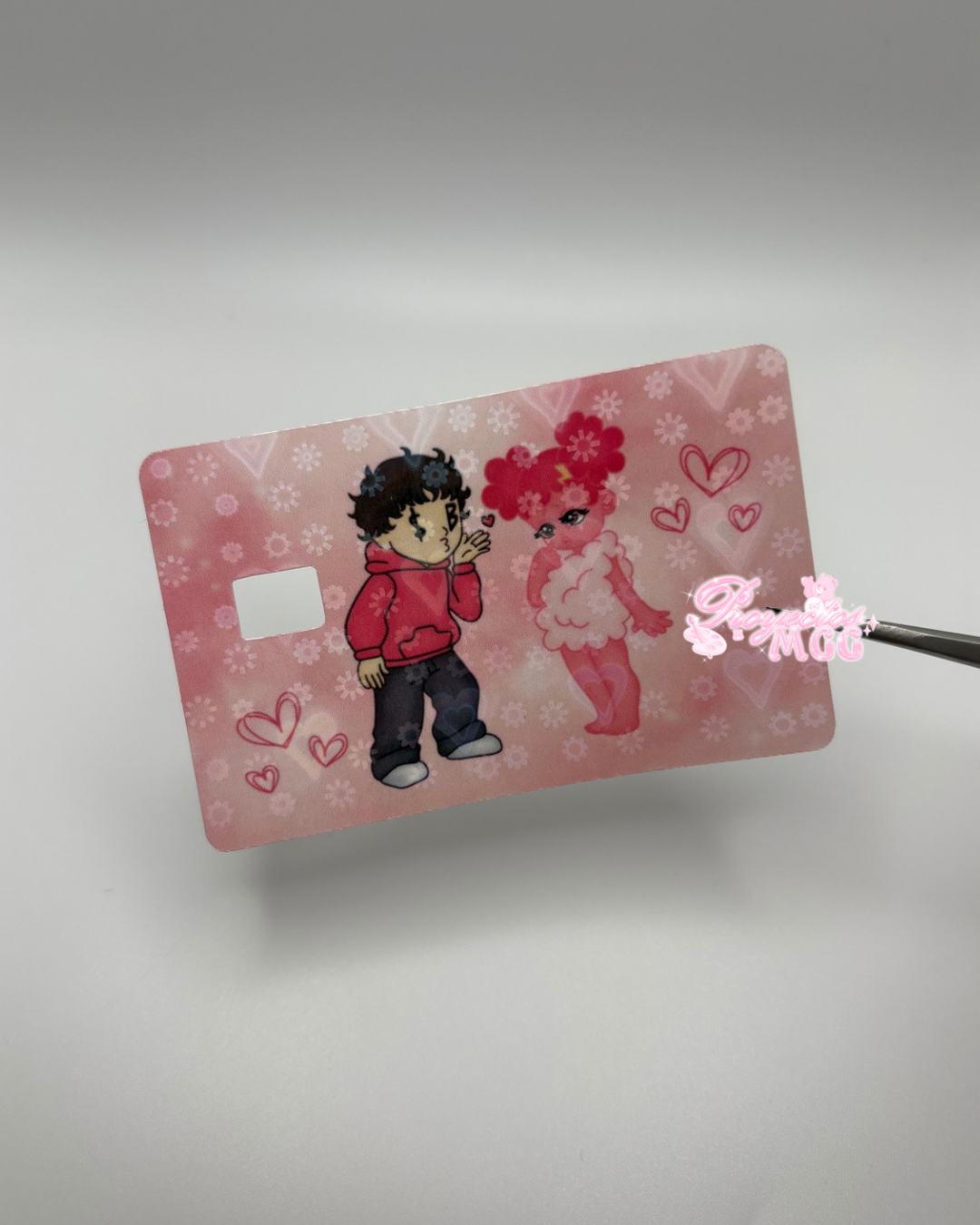 Pink SadBoy & SadGirl Holo Card Decal