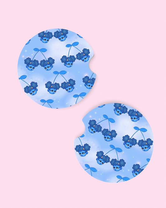 SadGirl Cherry Car Coasters