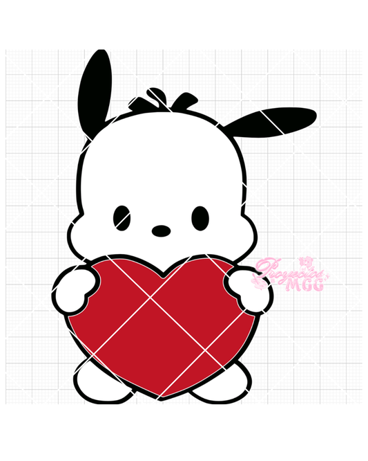 Chacco w/ Heart SVG Digital File