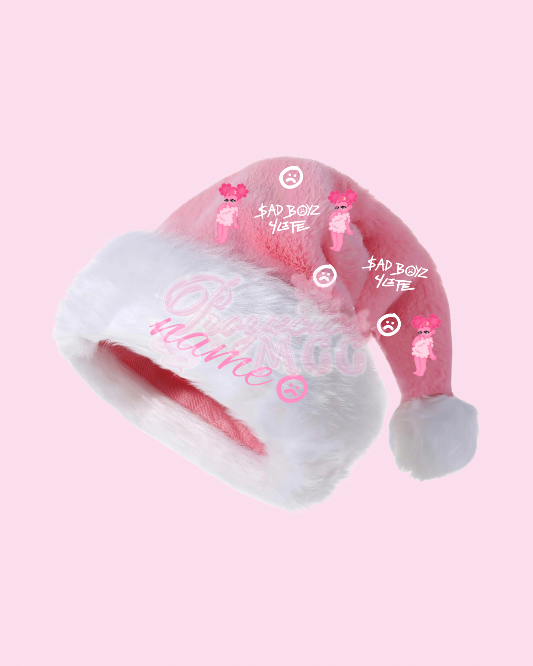Pink SadGirl $B4L Christmas Hat