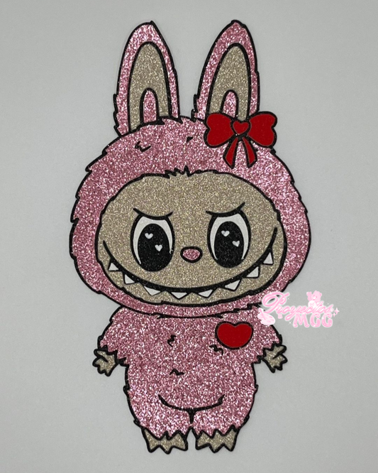 Pink Bubu w/ Heart Bouquet Topper