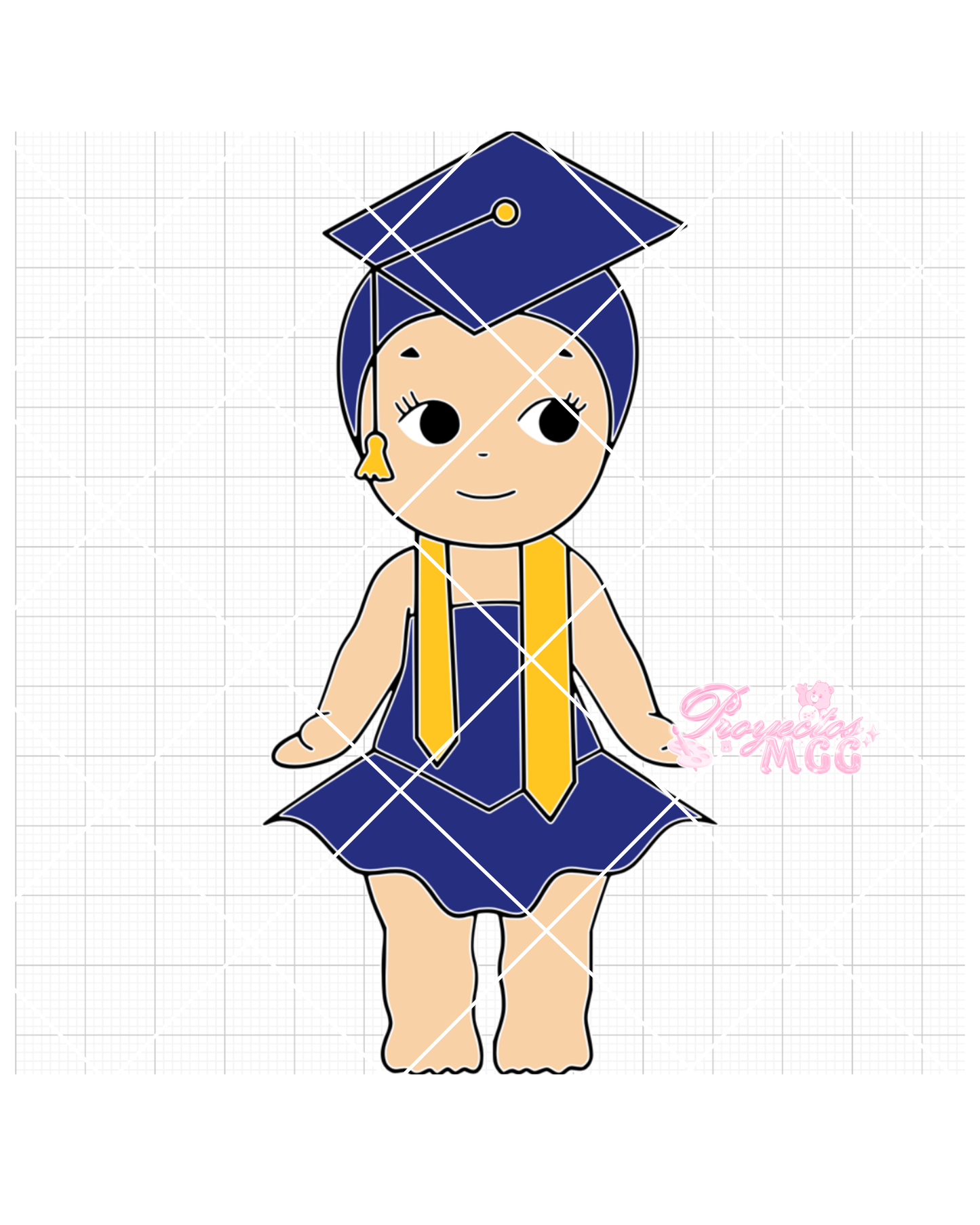 Sonny Cap & Gown Grad SVG Digital File