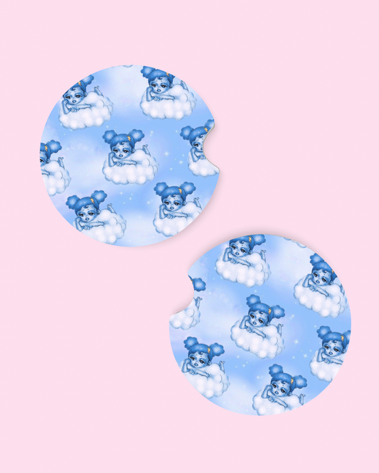 SadGirl Cloud Car Coasters