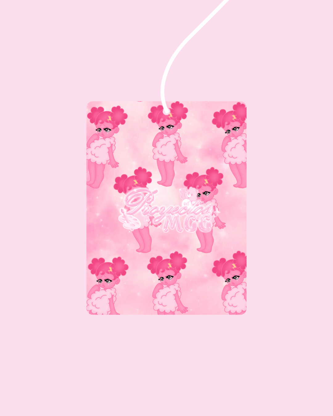 Pink SadGirl Pattern Car Air Freshener