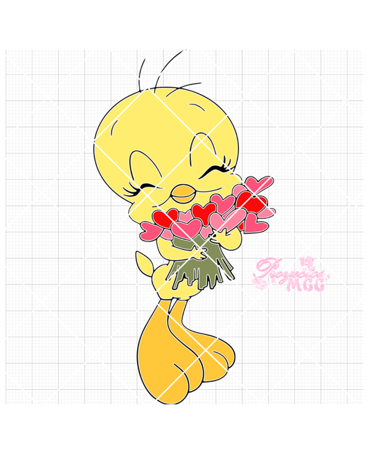 Tweet Heart Flowers SVG Digital File