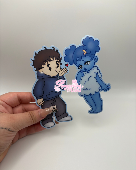 SadBoy & SadGirl 5 in. Glossy Sticker *discounted*