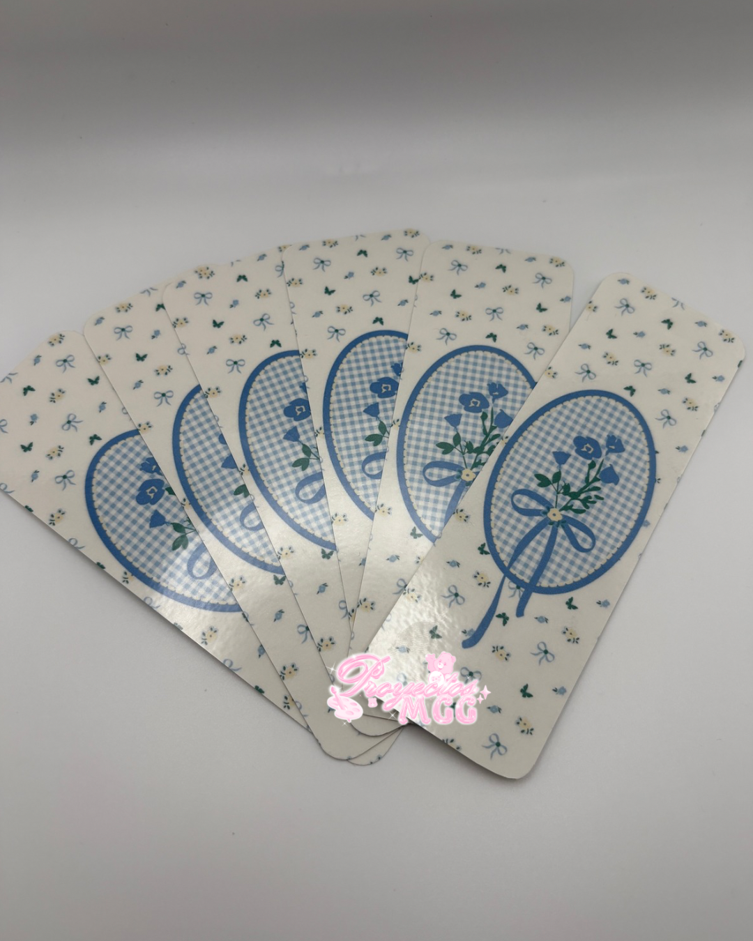 Coquette Blue Laminated Bookmark