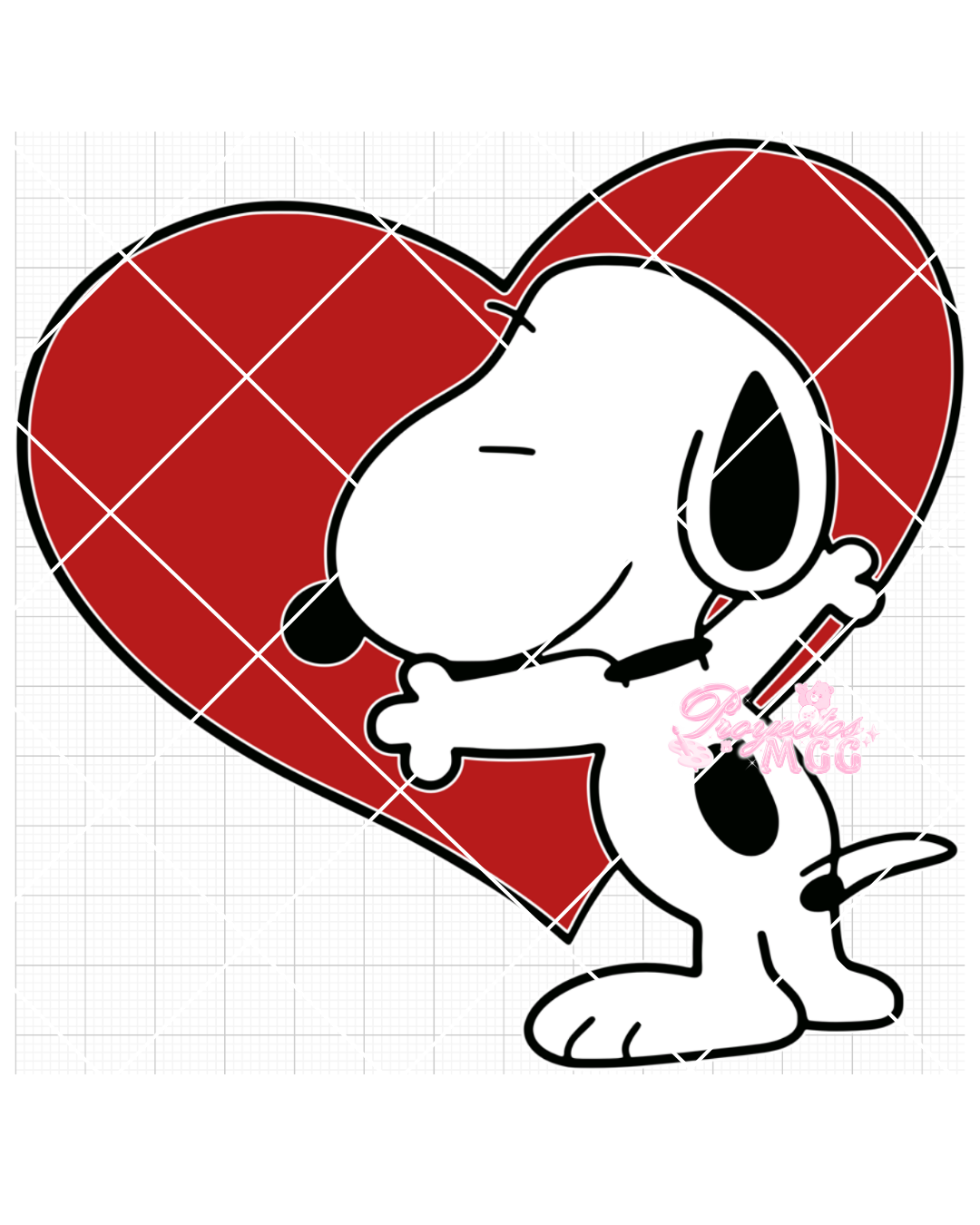 Snoop w/ Heart SVG Digital File