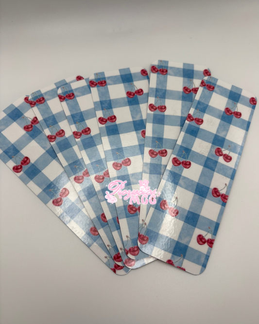 Cherry Picnic Laminated Bookmark