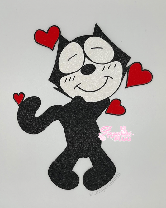 Felix w/ Hearts Bouquet Topper