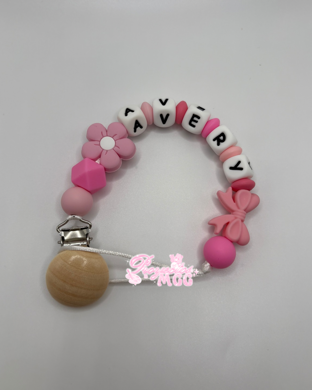 Pink Paci Clip w/ Name