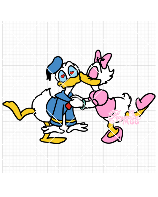 Cute Duck Couple SVG Digital File