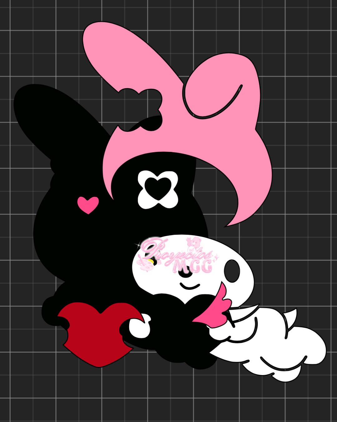 Melody w/ Heart Cupid SVG Digital File