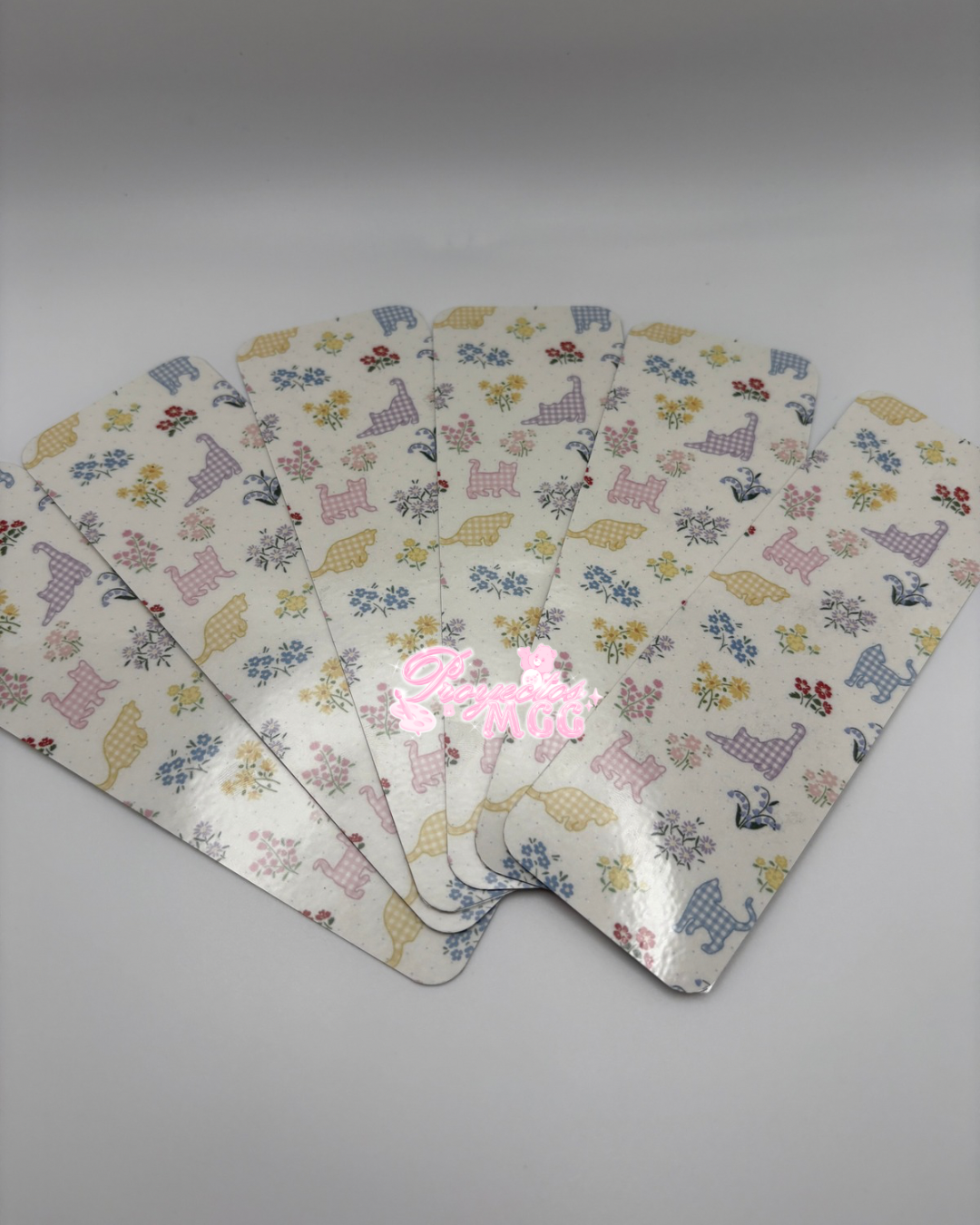 Gingham Cat Laminated Bookmark